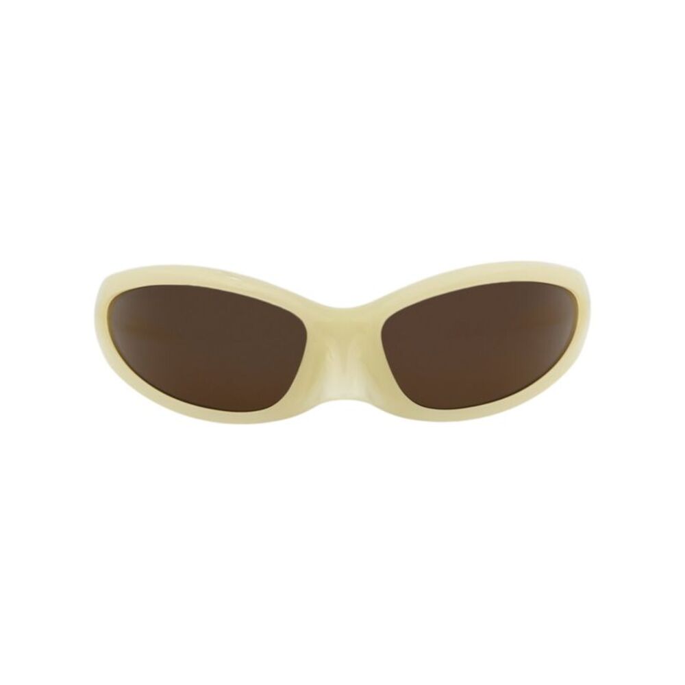 Balenciaga Shield-Frame Bio Injection Sunglasses Ivory Unisex-Adult